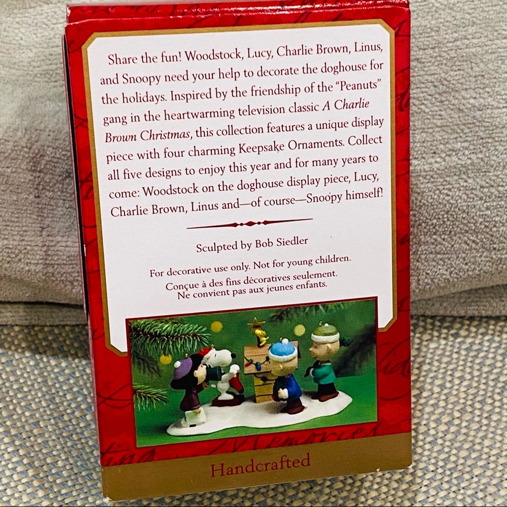 Charlie Brown PEANUTS Ornament Hallmark Keepsake Vintage Rare A Snoopy Christmas - Picture 6 of 8